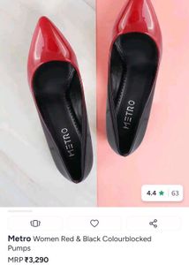 Chic Red & Black Patent Stilettos