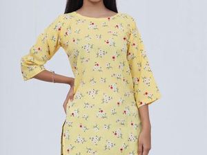 Yellow Short Kurti