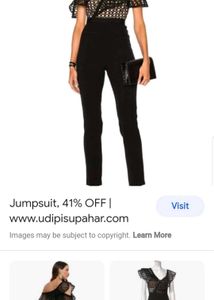 Chic Black Lace Detail Jumpsuit