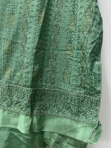Green Stone-work Dress Material