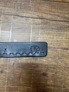 Vintage Leather Belt with Silver Buckle