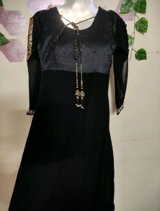 *B1G1* Black Anarkali with Churidar 🐈‍⬛🖤