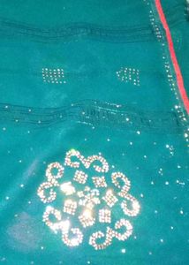 Embellished Emerald Green Saree