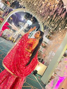 Pink Lehenga with Gold Embroidery