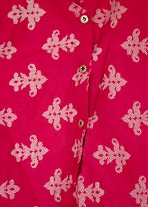 Pink Printed indo western Ethnic Vest Top