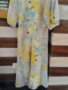 Korean Floral One piece Midi Dress for party
