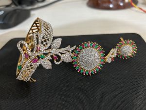 Hand Bracelet With Ring - Free Size