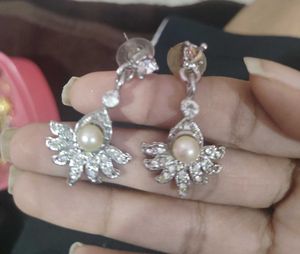 Elegant Pearl and Crystal Drop Earrings