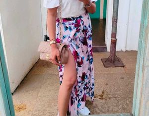 Floral Palazzo with front slits