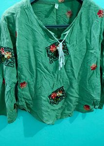 Embroidered Cotton Kurta
