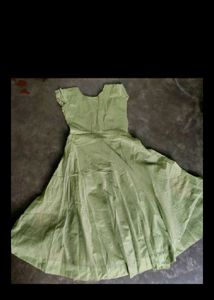 Green Embroidered Anarkali Dress
