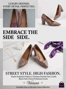 Chic Pink Snake Print heels