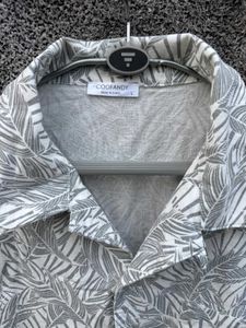 Pull&amp;Bear Leaf Print Casual Shirt