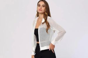 Stylist Mesh Bomber Jacket Sporty With Hoodie