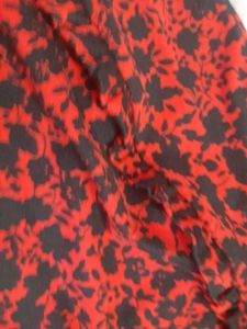 NEW IMPORTED - Red &amp; Black Floral Print Midi Dress