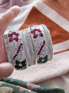 Exquisite Beaded &amp; Rhinestone Bangles Set