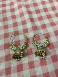 Elegant Pearl Jhumka Earrings