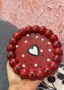 Combo of 2 😍 Red Pearl trinket tray and white