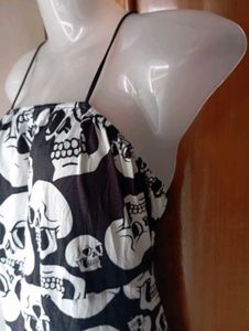 Skull Print Mini Dress