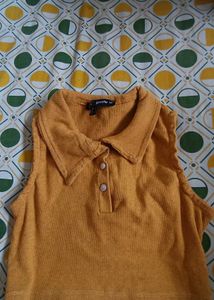 yellow mustard crop top