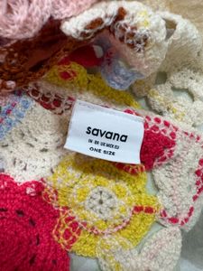 New savana Boho Crochet Flower Crop Top