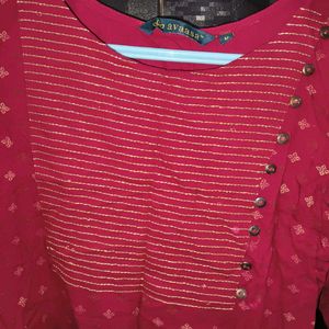 Pink Printed Kurta