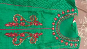 Green Kurta with Pink Palazzo
