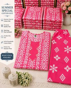 🇳🇿💫🎀Pink Cotton Suit Set for Women
