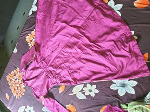 Embroidered Magenta Kurta Set