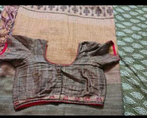 Elegant Printed Saree with Blouse