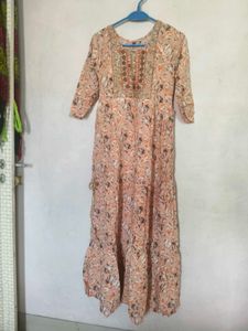 Pretty Peach Floral Kurta