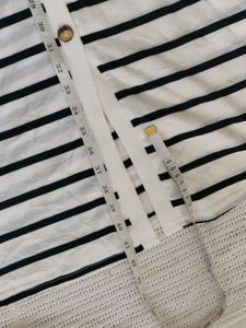 Shein Striped Button-Up Knit Dress