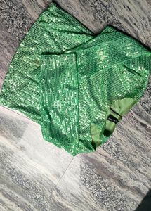 Vibrant Green Sequin Party Dress