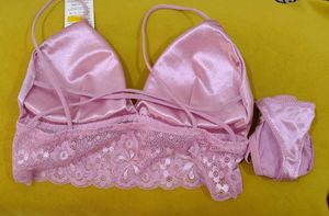 272 -- lace satin bikini 👙 set