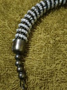 Vintage White And Black Beaded Collar Necklace Bra