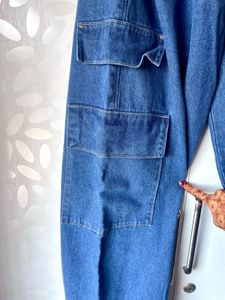 Denim Cargo Baggy Jeans