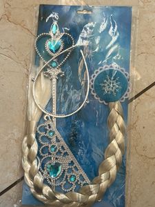 Elsa Princess Tiara, Wand &amp; Braid Set