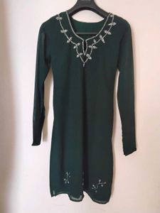 Elegant Green Embellished Kurta