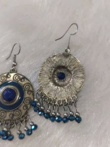 Bohemian Blue Stone Dangle Earrings