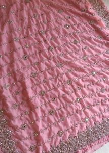 Pink Embellished Saree