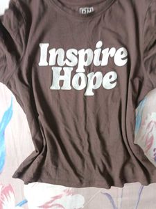 Brown "Inspire Hope" Graphic T-Shirt