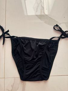Black Ruched Bikini Bottom