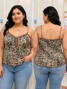 Leopard Print Cami Top y2k