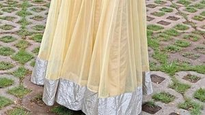 Elegant Yellow Anarkali Gown
