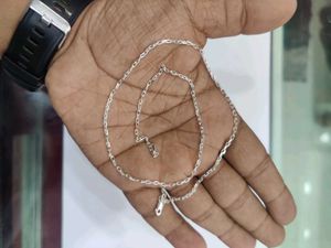 925 Silver Figaro Chain Wth Hallmark( 4 Gram )