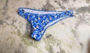Blue Floral Bikini Bottom