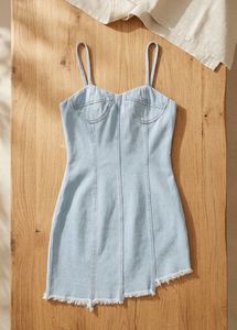 Light Wash Denim Mini Dress