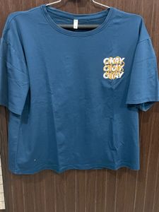 Blue Graphic Print T-Shirt baggy fit