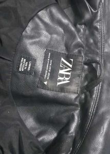 Zara Black Faux Leather Moto Jacket