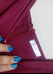Maroon Color Long Dress For 36 Bust